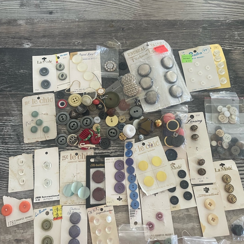 Assorted Vintage Button Collection